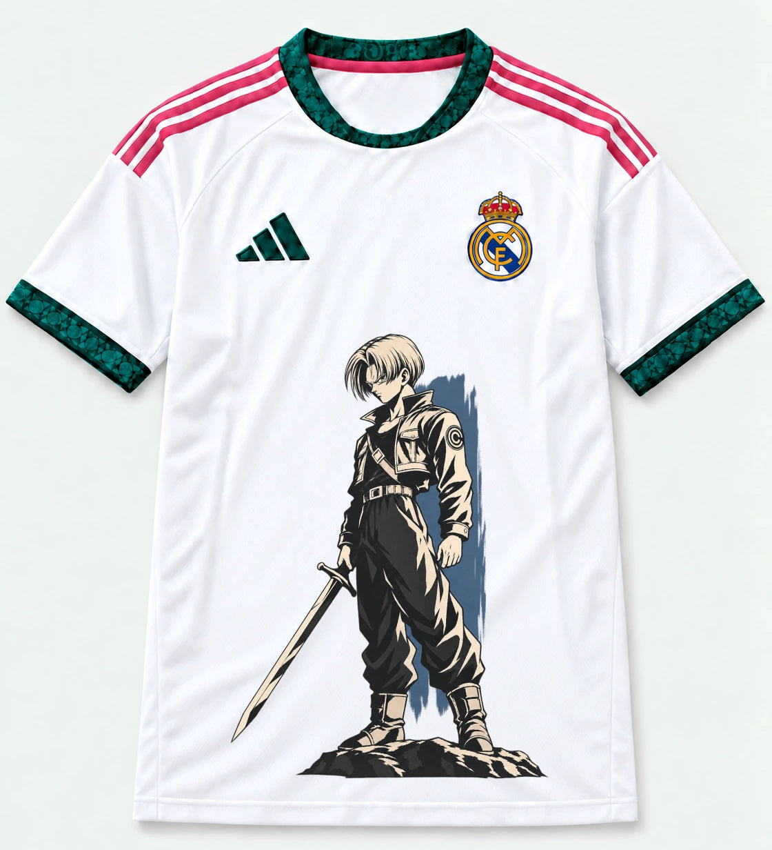 Real Madrid Trunks Sword Dragon Ball Jersey — Front