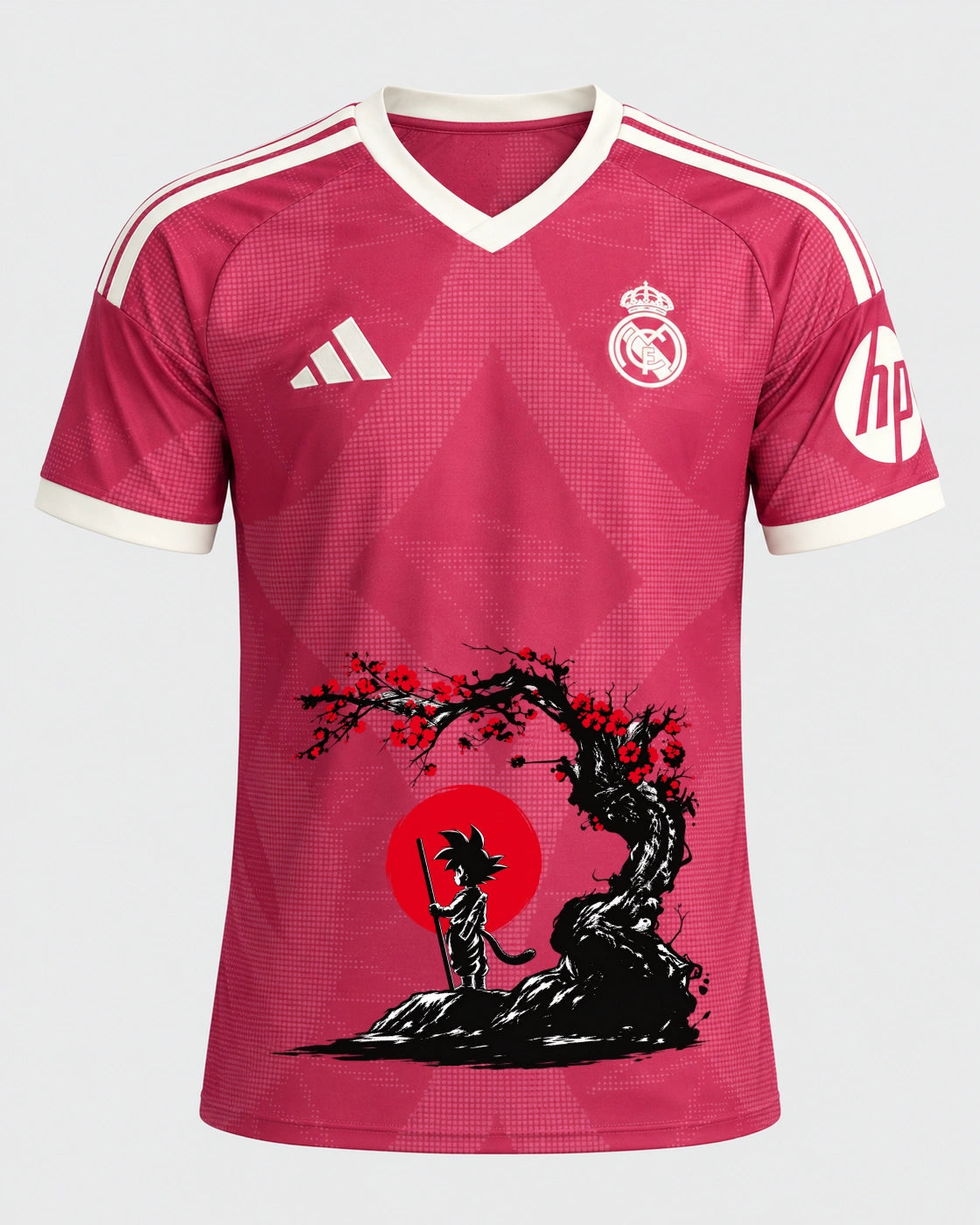 Real Madrid Goku Sakura Dragon Ball Jersey — Front