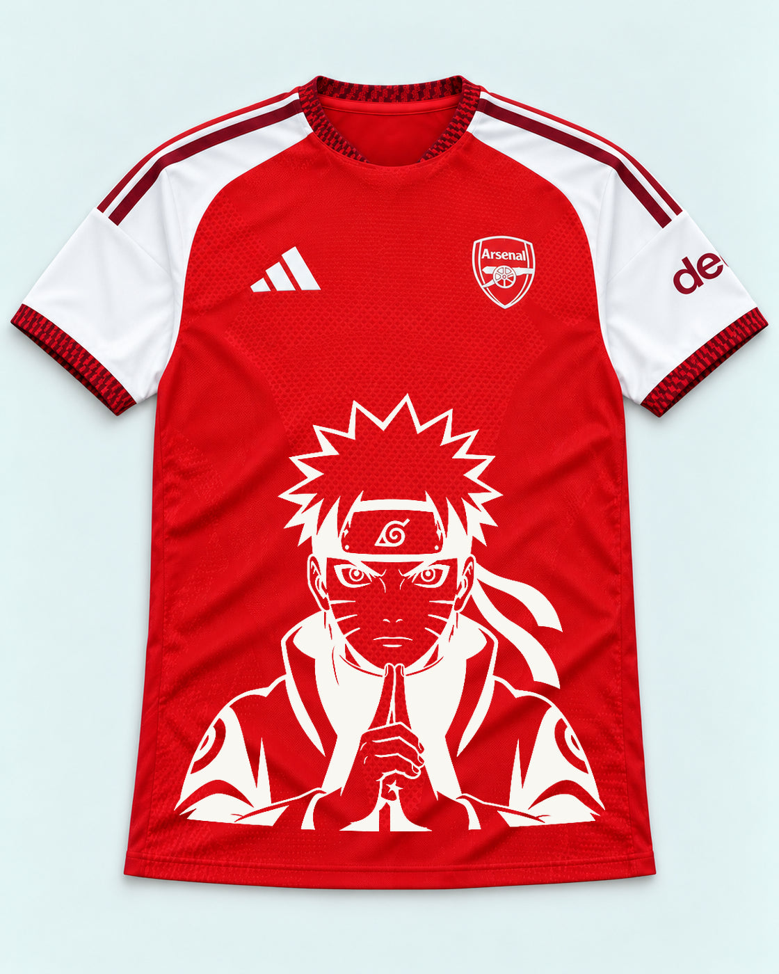 Arsenal Red Naruto Sage Resolve Jersey — Front