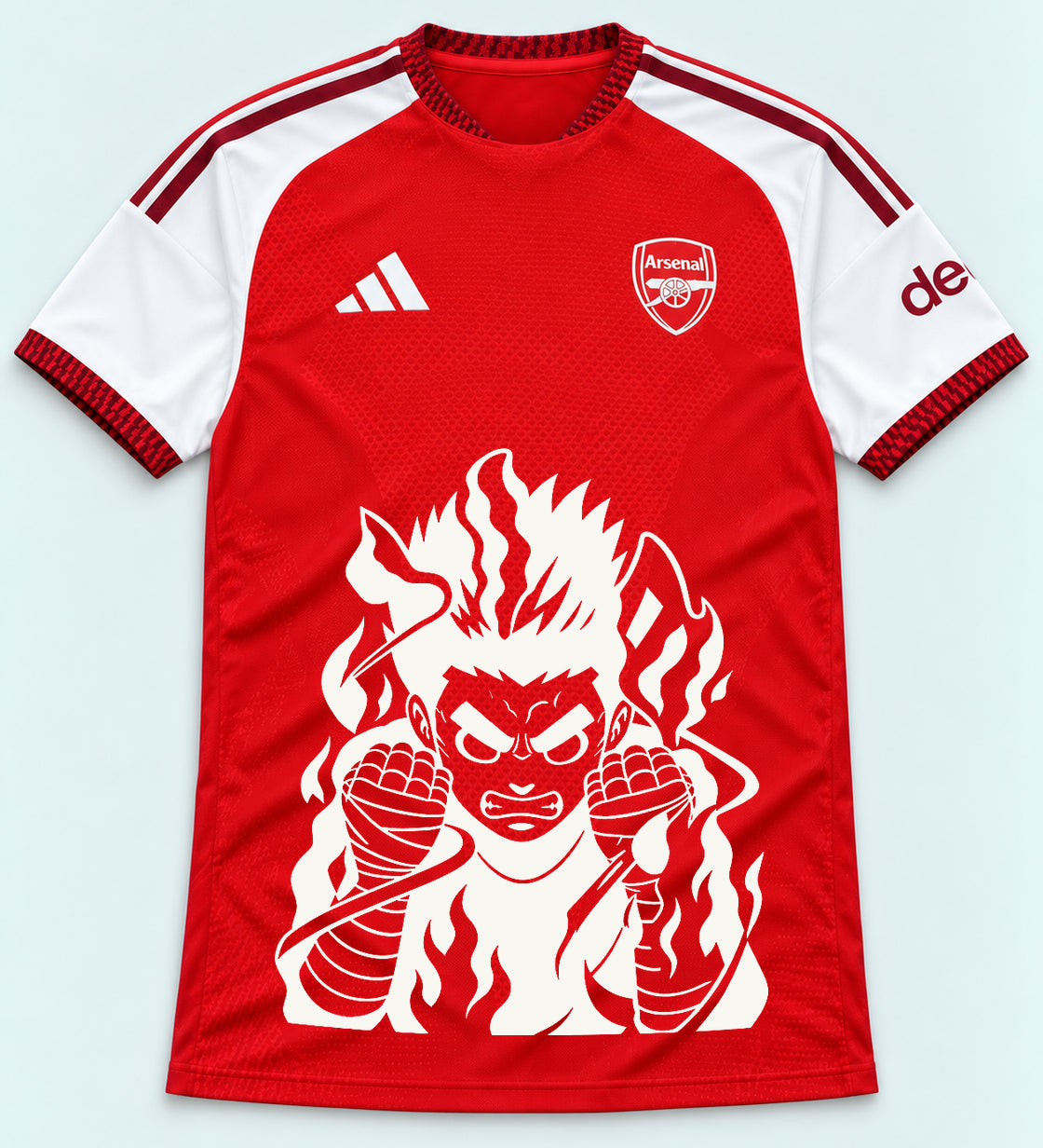 Arsenal Red Rock Lee Inner Flame Jersey — Front