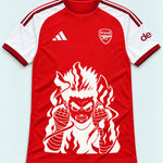 Arsenal Red Rock Lee Inner Flame Jersey — Front