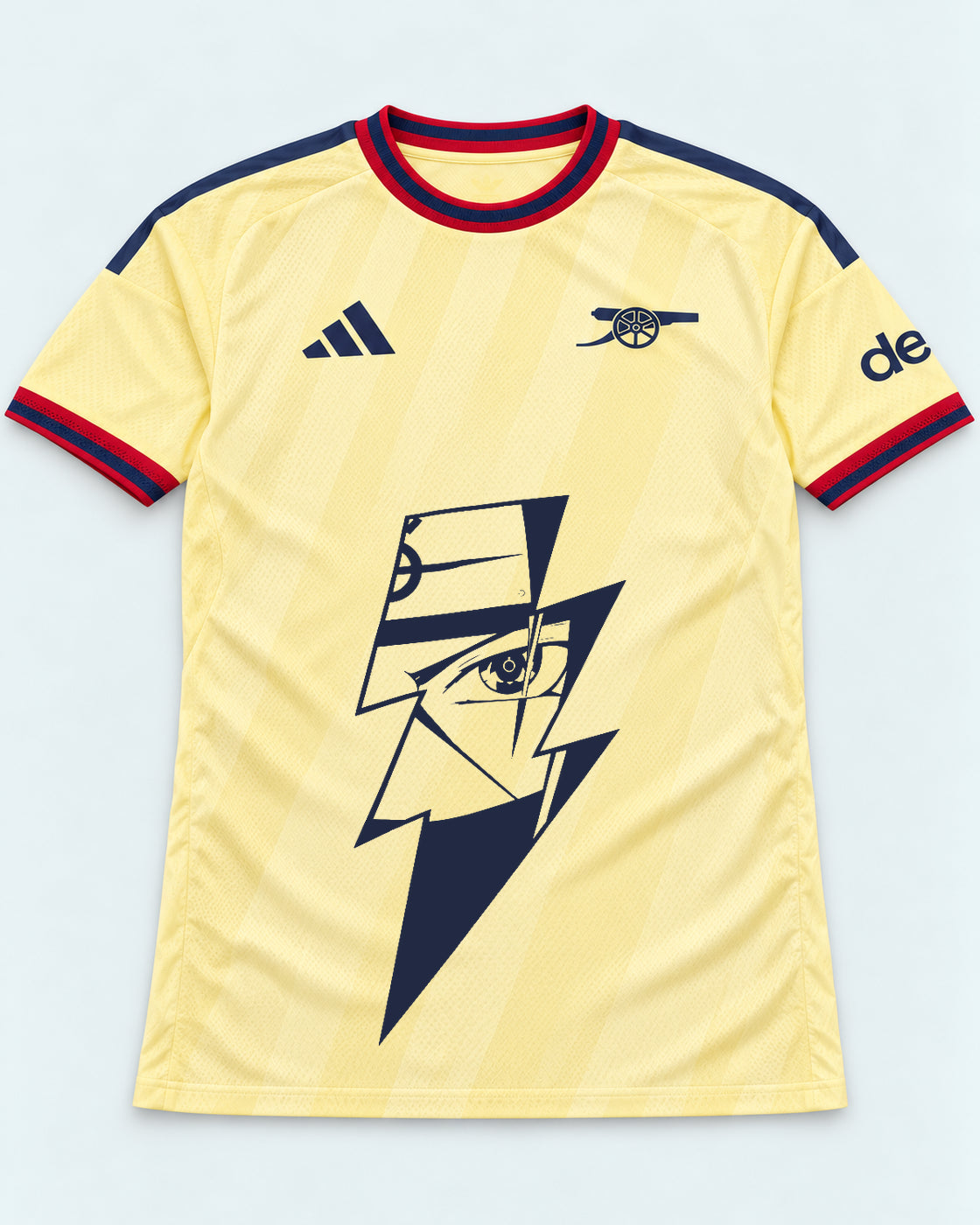 Arsenal Yellow Kakashi Lightning Eye Jersey — Front