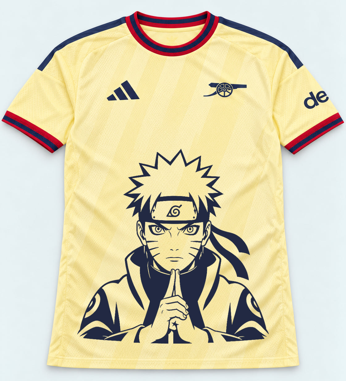 Arsenal Yellow Naruto Sage Resolve Jersey — Front