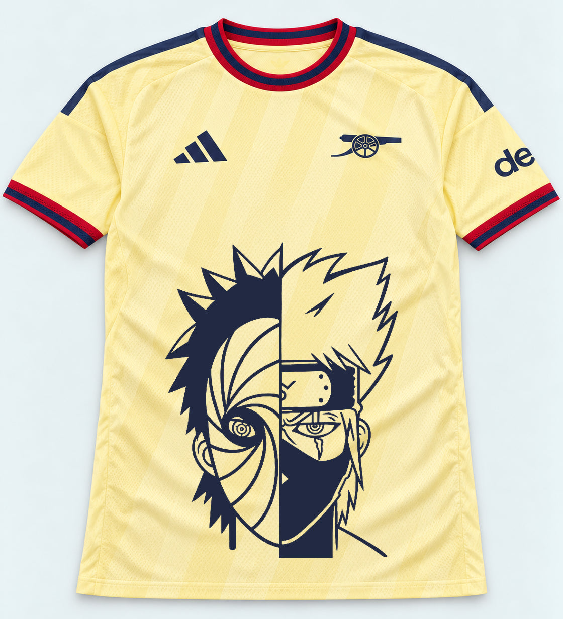 Arsenal Yellow Obito Kakashi Shared Destiny Jersey — Front
