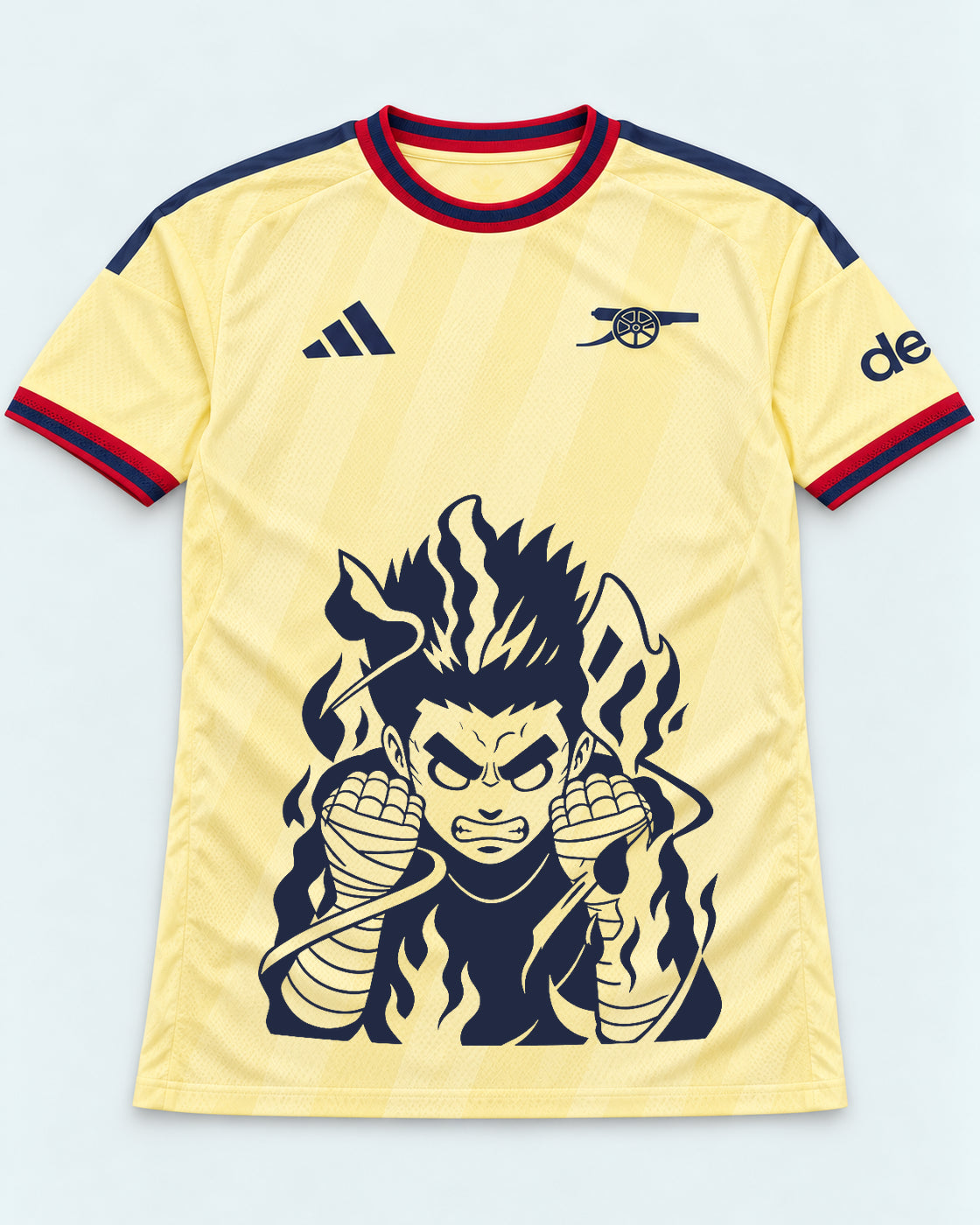 Arsenal Yellow Rock Lee Inner Flame Jersey — Front