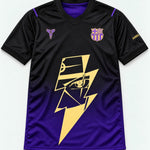 Barcelona Black Purple Kakashi Lightning Eye Jersey — Front