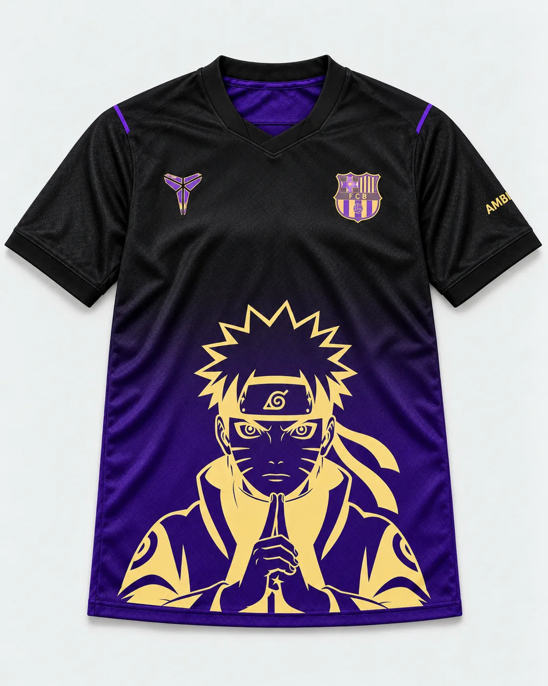Barcelona Black Purple Naruto Sage Resolve Jersey — Front