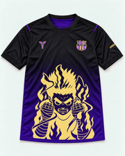 Barcelona Black Purple Rock Lee Inner Flame Jersey — Front