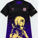 Barcelona Black Purple Sasuke Last Uchiha Jersey — Front