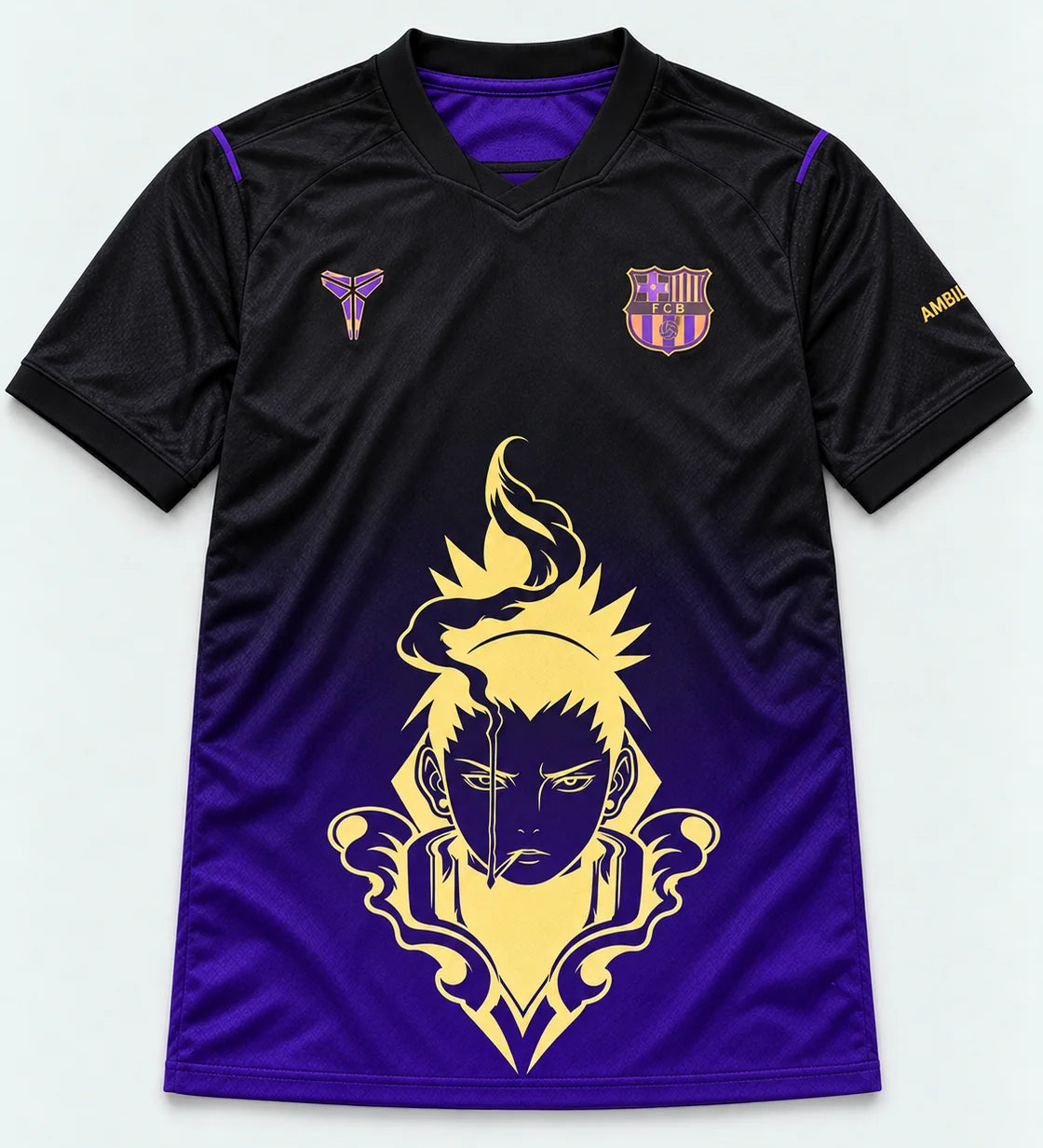 Barcelona Black Purple Shikamaru Shadow Mind Jersey — Front
