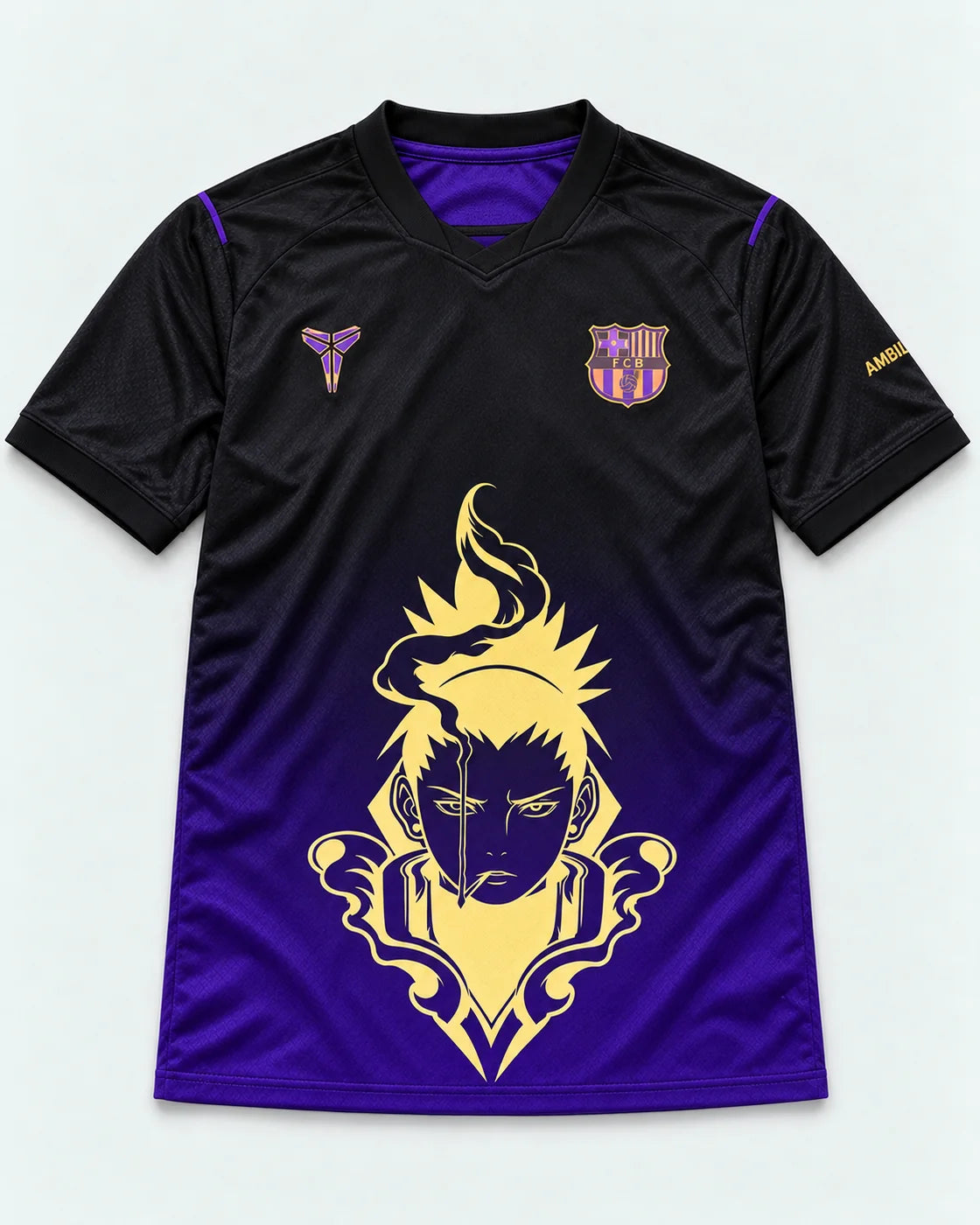 Barcelona Black Purple Shikamaru Shadow Mind Jersey — Front