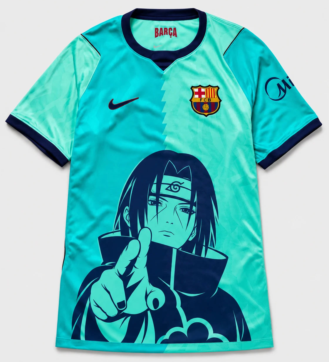 Barcelona Turquoise Itachi Silent Promise Jersey — Front