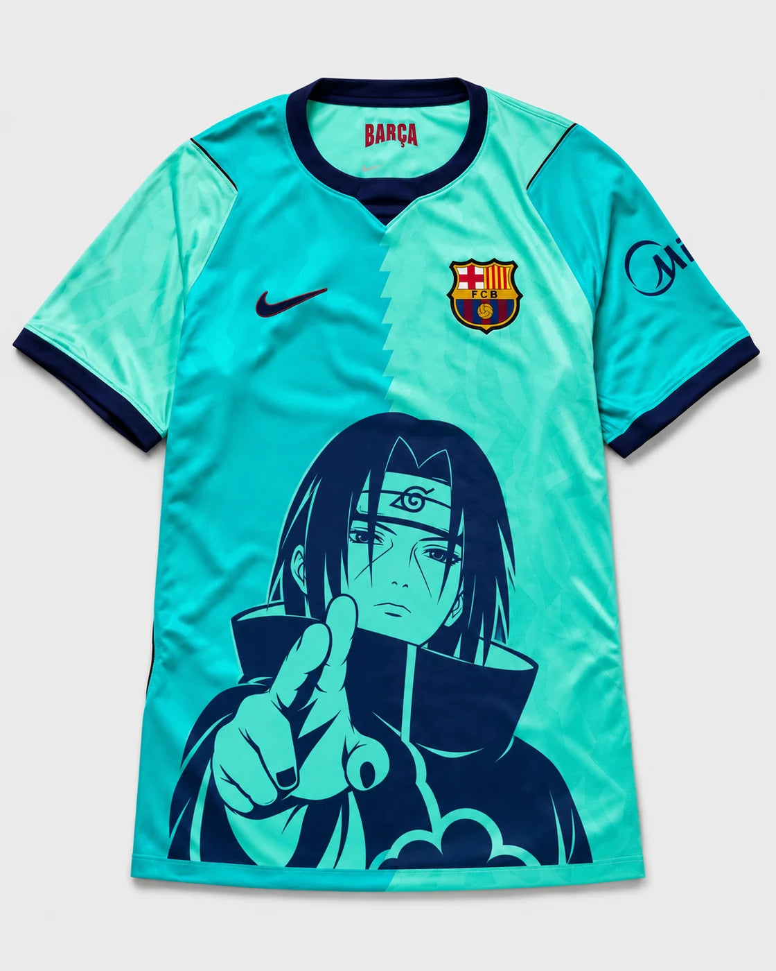 Barcelona Turquoise Itachi Silent Promise Jersey — Front
