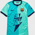 Barcelona Turquoise Kakashi Lightning Eye Jersey — Front