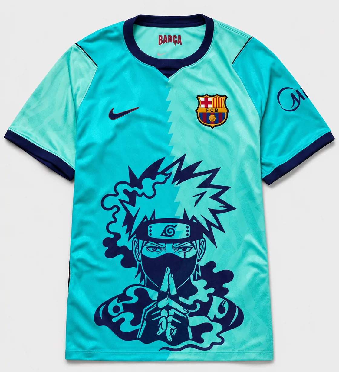Barcelona Turquoise Kakashi Silent Jutsu Jersey — Front