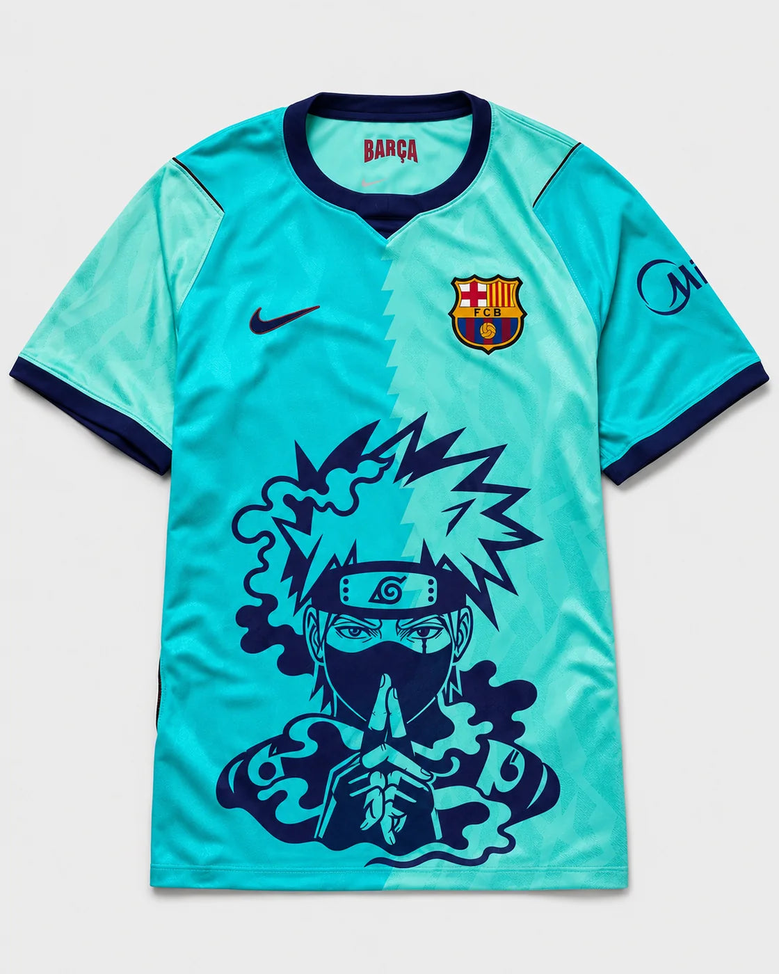 Barcelona Turquoise Kakashi Silent Jutsu Jersey — Front