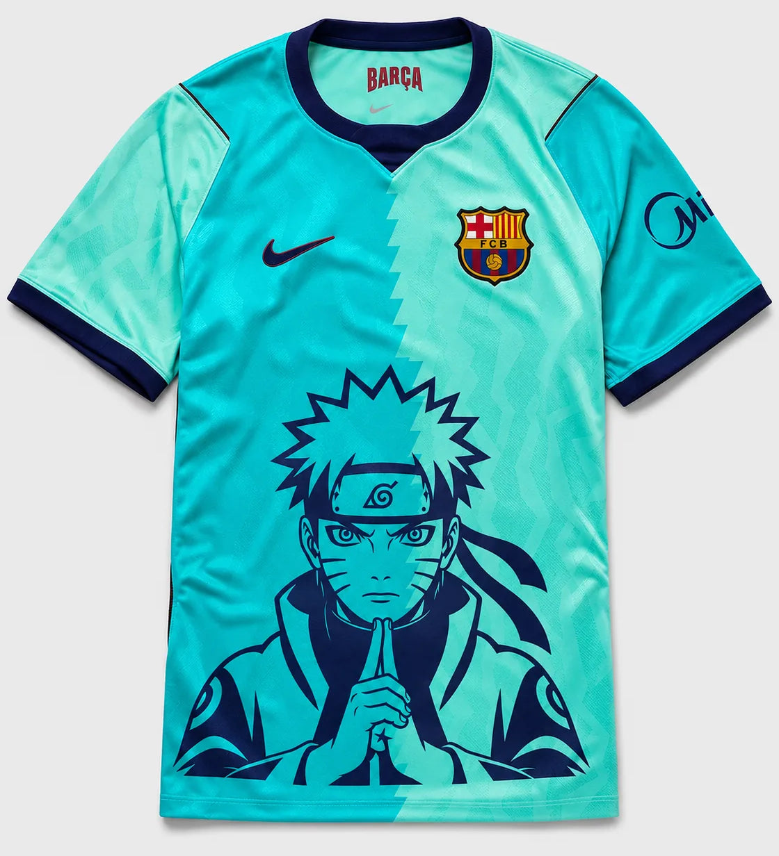 Barcelona Turquoise Naruto Sage Resolve Jersey — Front