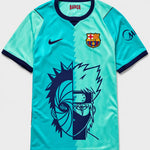 Barcelona Turquoise Obito Kakashi Shared Destiny Jersey — Front