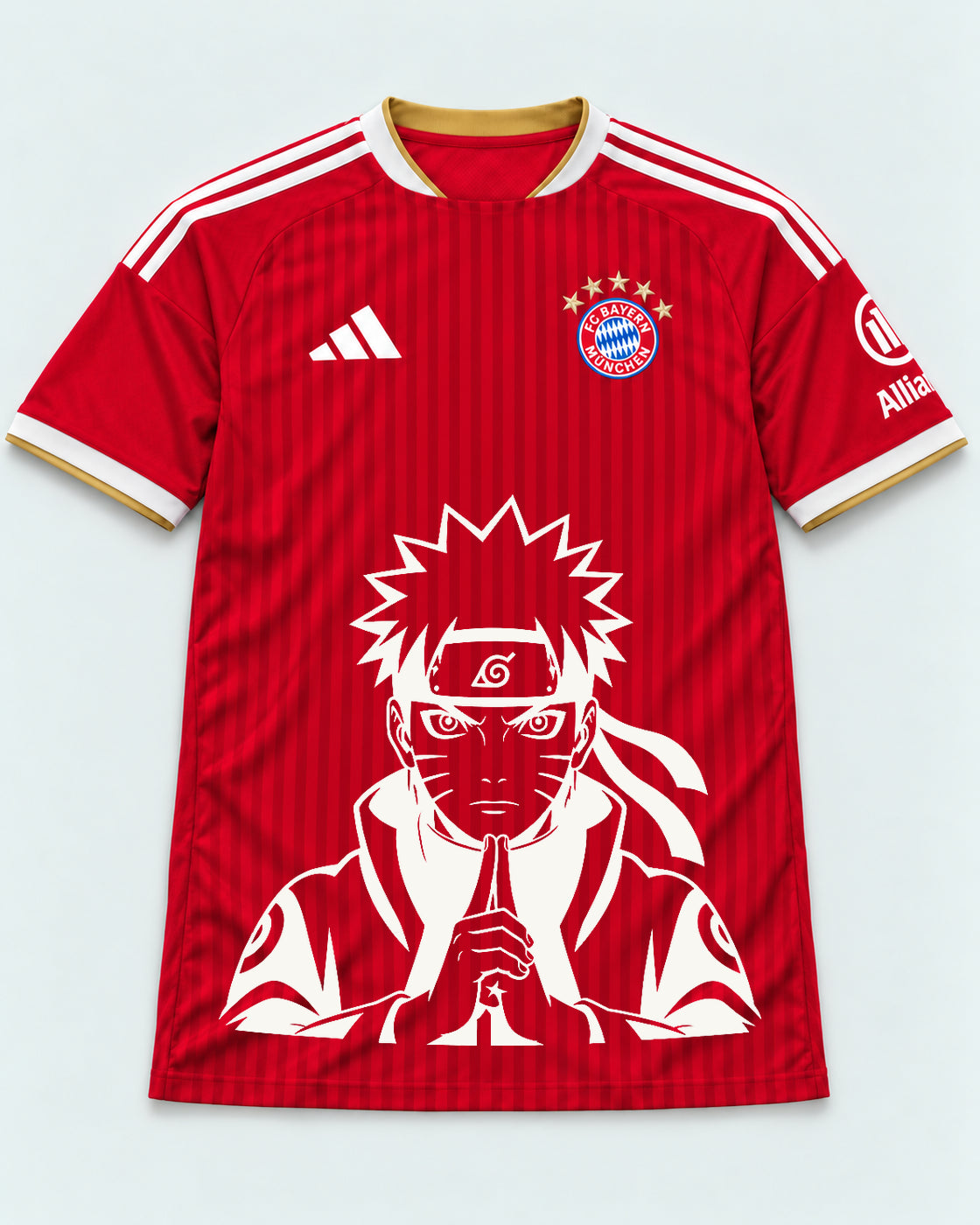 Bayern Munich Red Naruto Sage Resolve Jersey — Front