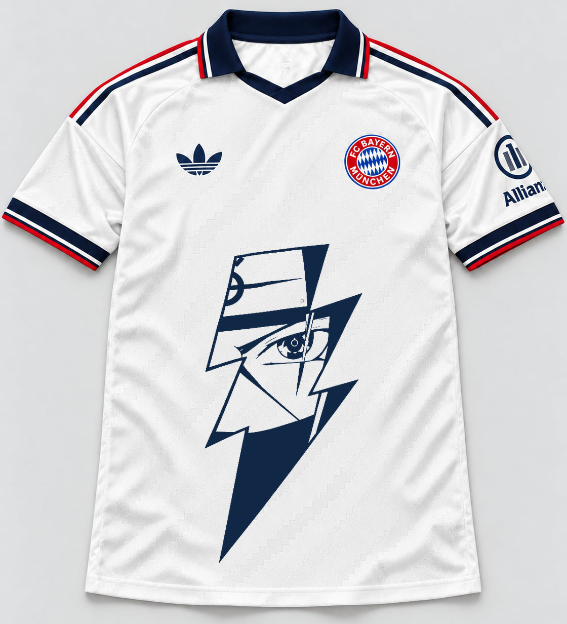 Bayern Munich White Kakashi Lightning Eye Jersey — Front