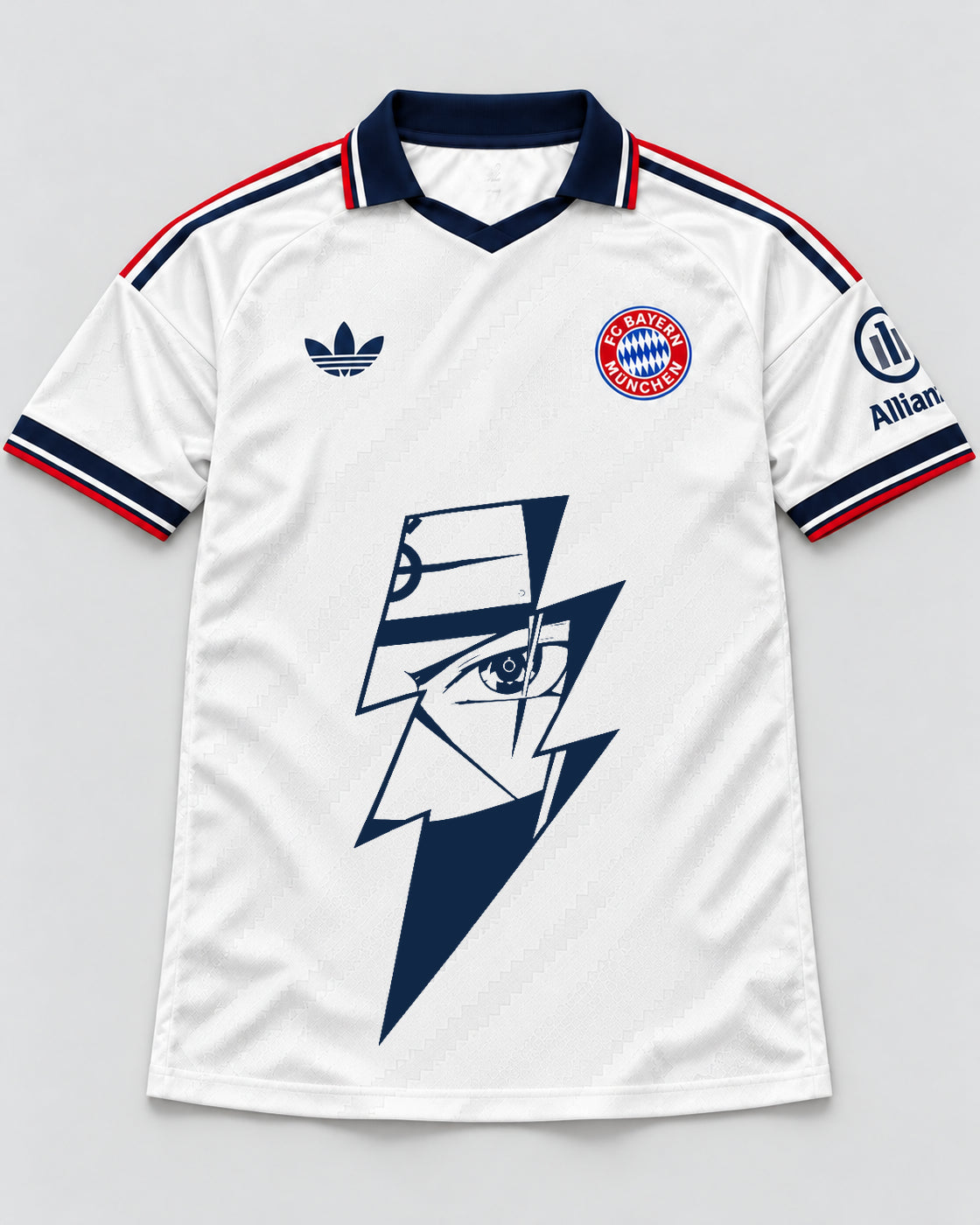 Bayern Munich White Kakashi Lightning Eye Jersey — Front