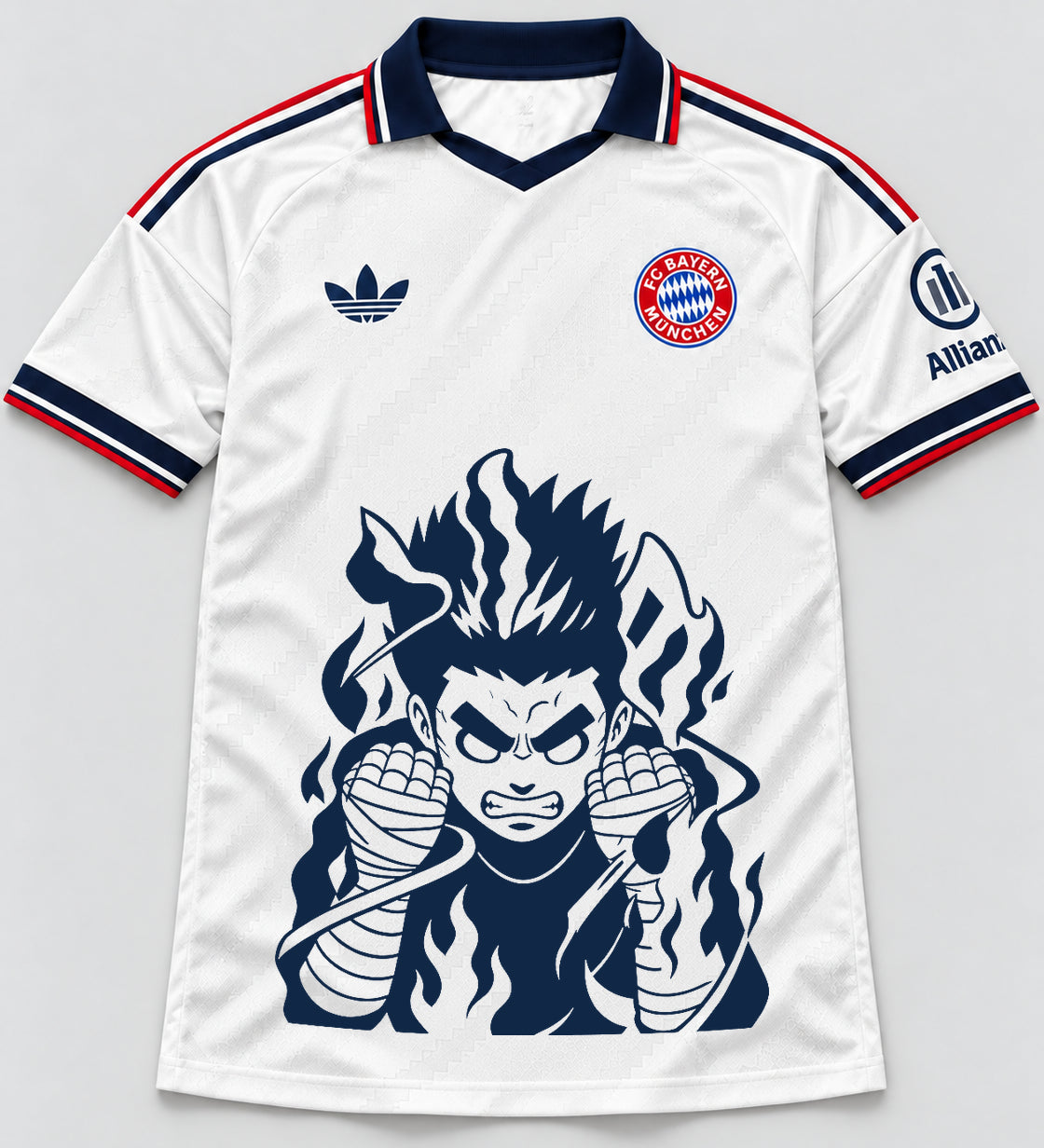 Bayern Munich White Rock Lee Inner Flame Jersey — Front