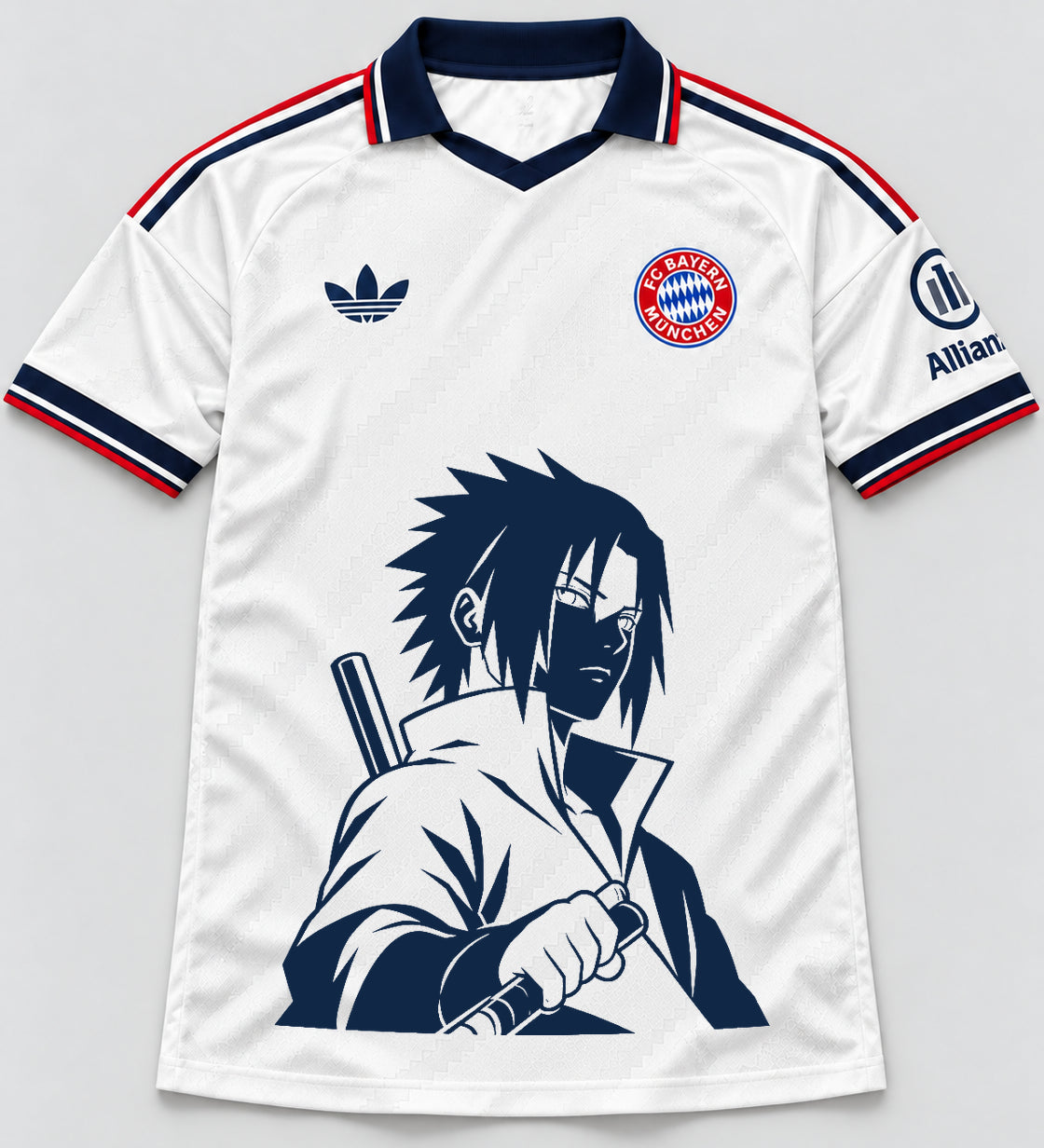 Bayern Munich White Sasuke Last Uchiha Jersey — Front