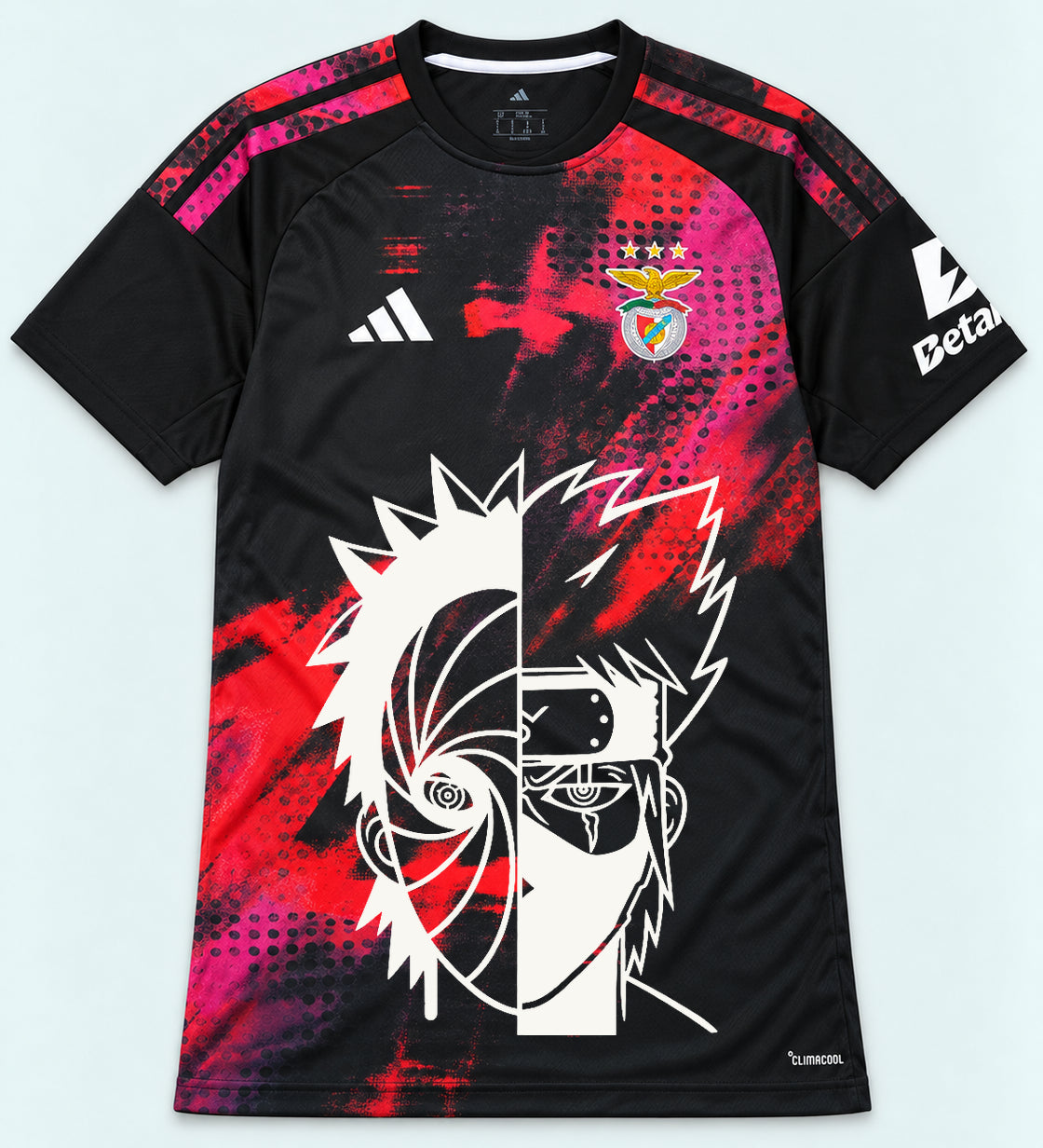 Benfica Black Obito Kakashi Shared Destiny Jersey — Front