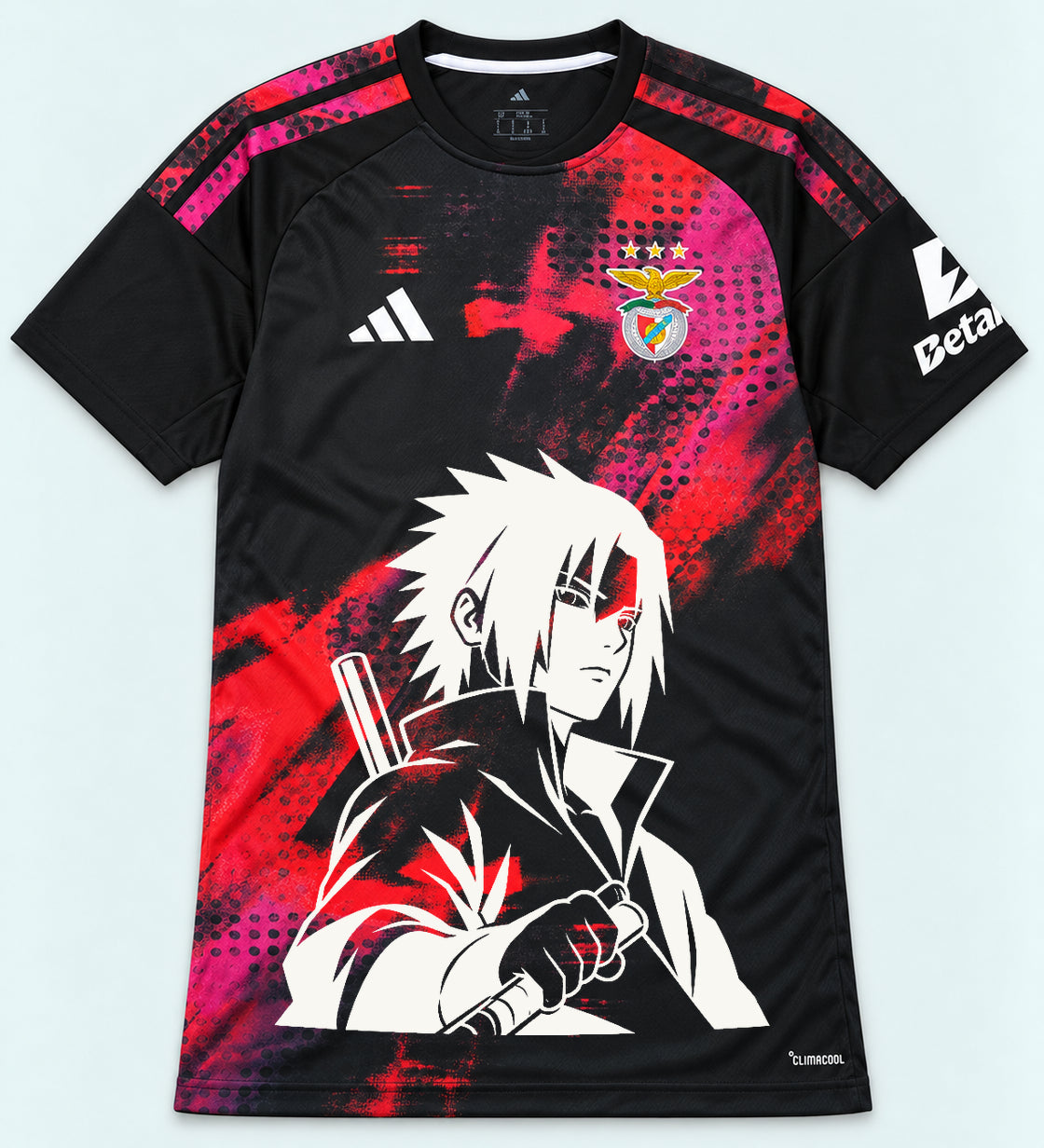 Benfica Black Sasuke Last Uchiha Jersey — Front