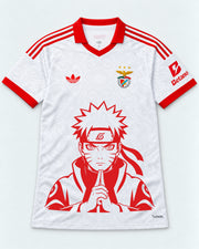 Benfica White Naruto Sage Resolve Jersey — Front