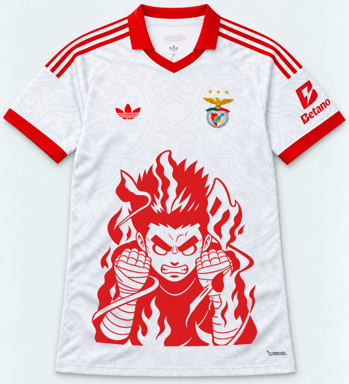 Benfica White Rock Lee Inner Flame Jersey — Front