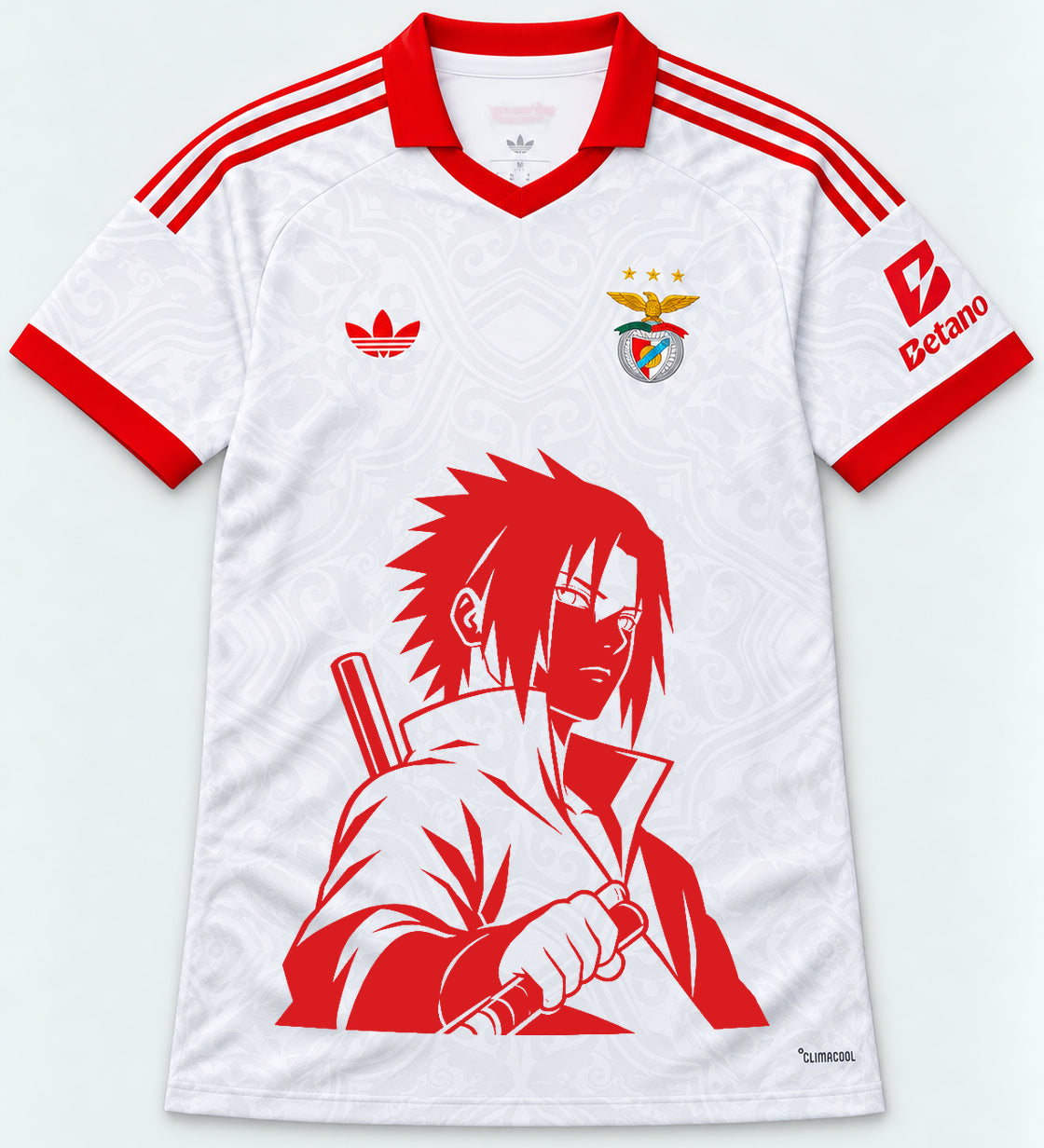 Benfica White Sasuke Last Uchiha Jersey — Front
