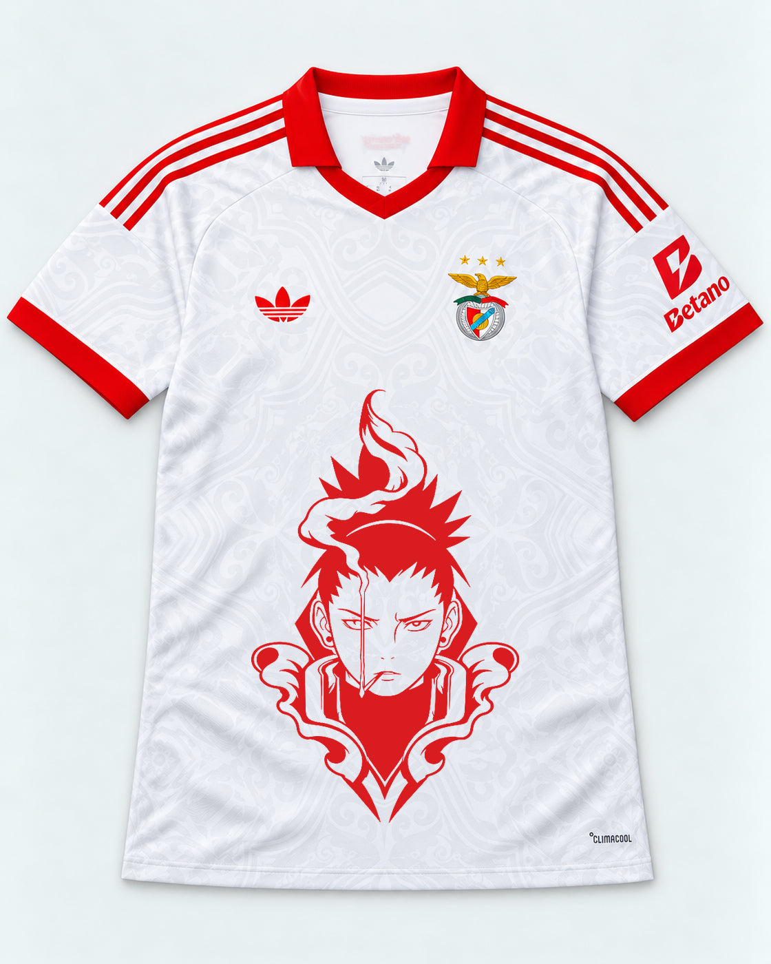 Benfica White Shikamaru Shadow Mind Jersey — Front