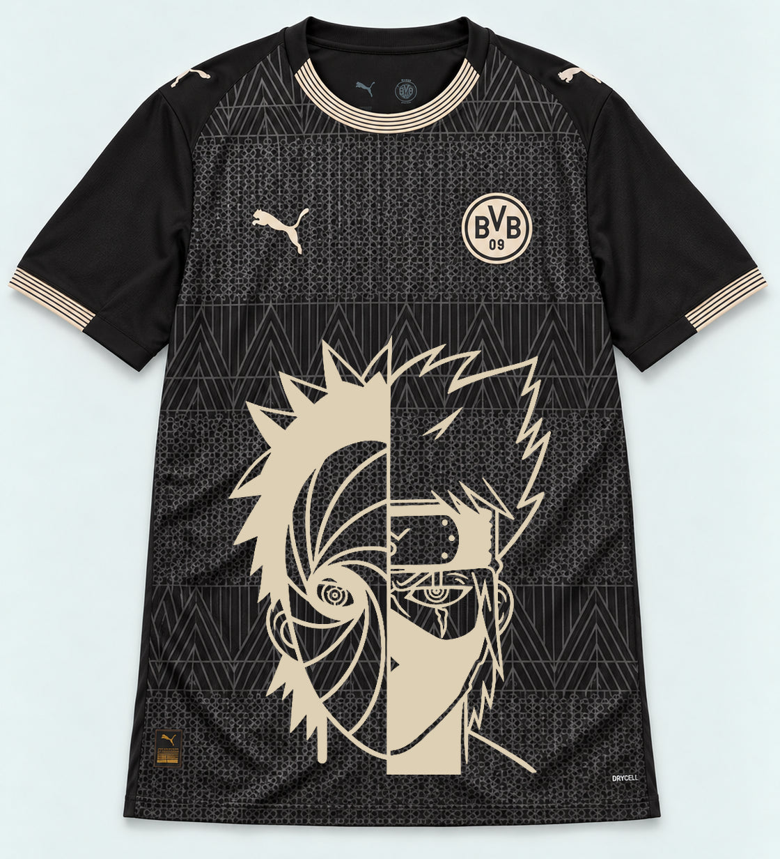 Borussia Dortmund Special Black Obito Kakashi Shared Destiny Jersey — Front