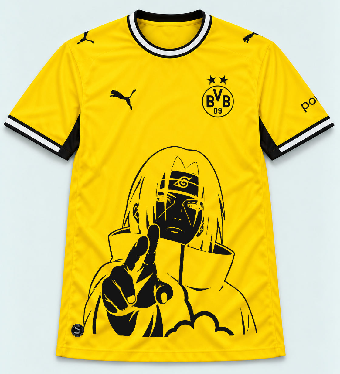 Borussia Dortmund Yellow Itachi Silent Promise Jersey — Front