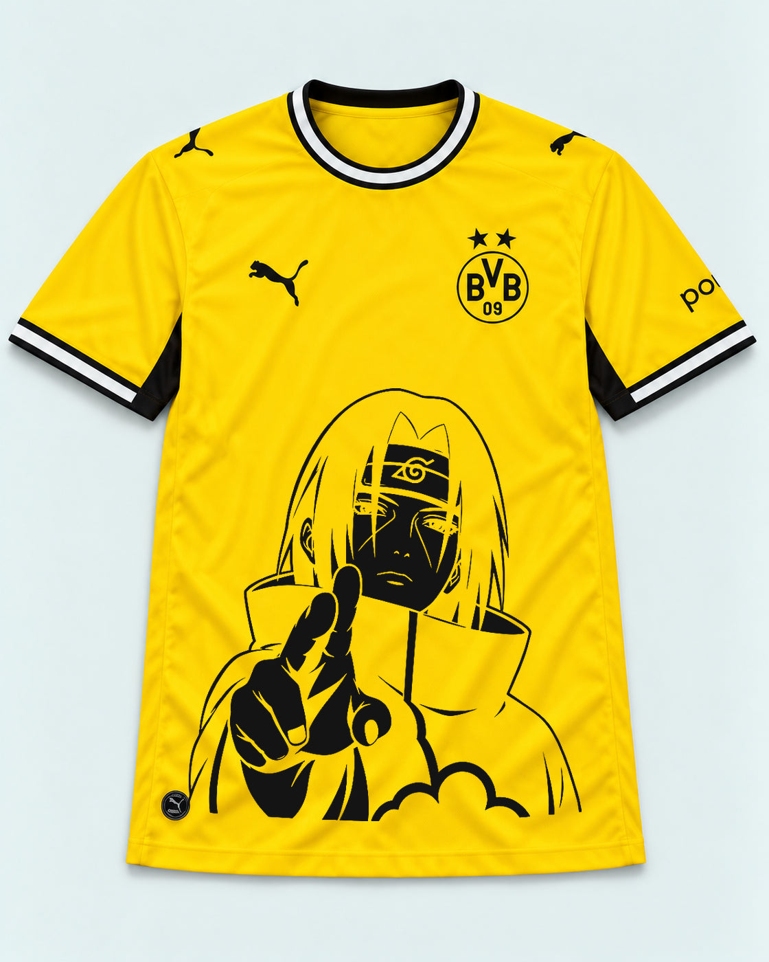 Borussia Dortmund Yellow Itachi Silent Promise Jersey — Front