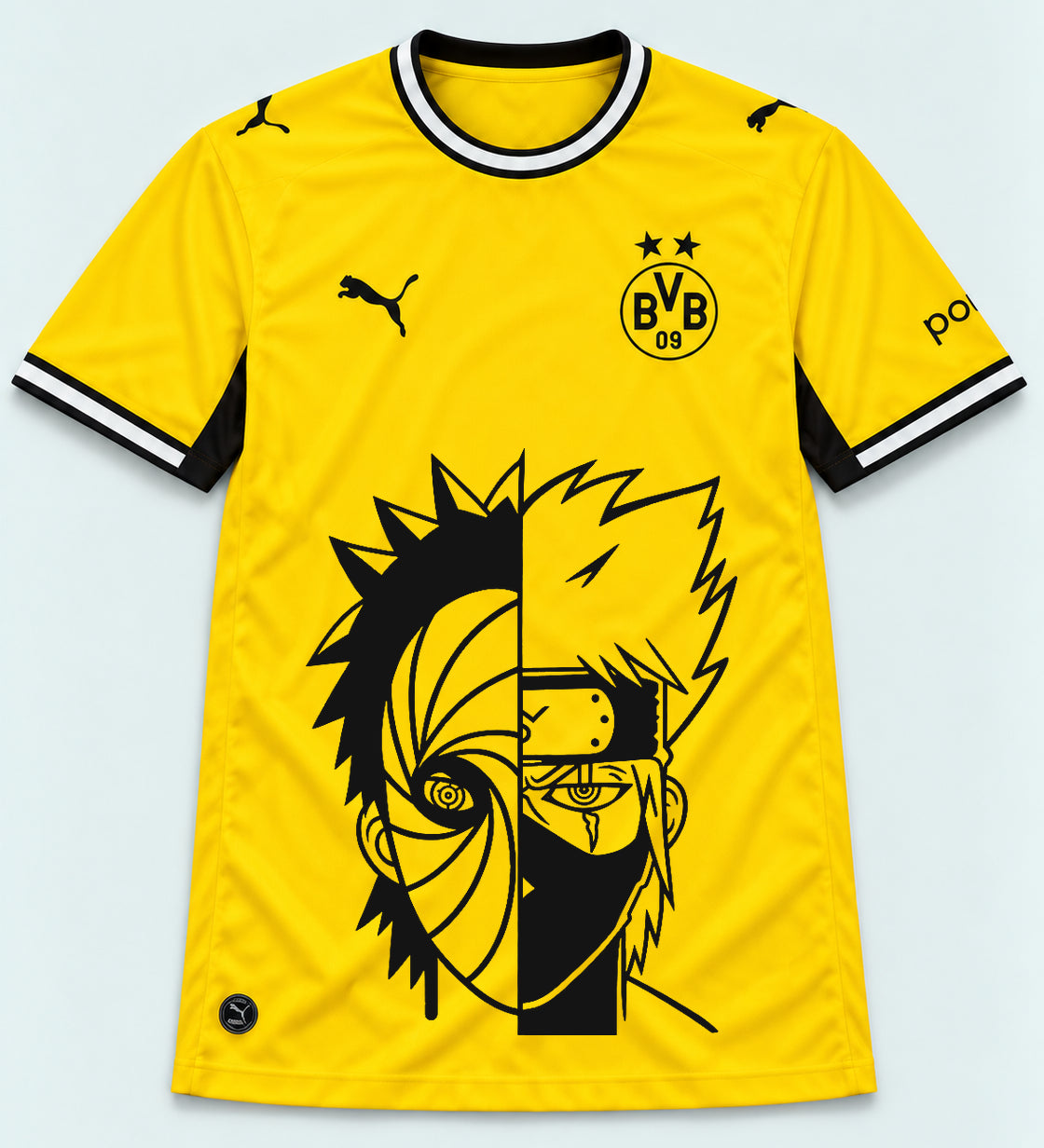 Borussia Dortmund Yellow Obito Kakashi Shared Destiny Jersey — Front