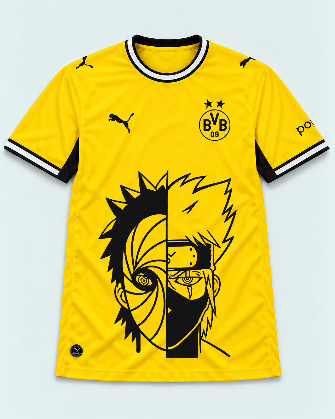 Borussia Dortmund Yellow Obito Kakashi Shared Destiny Jersey — Front