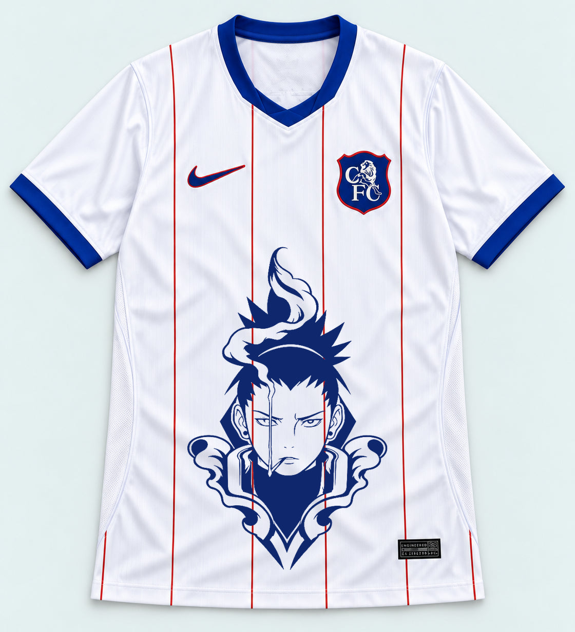 Chelsea White Shikamaru Shadow Mind Jersey — Front