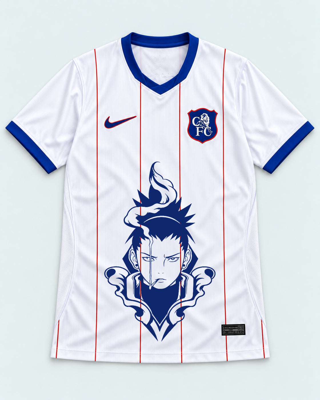Chelsea White Shikamaru Shadow Mind Jersey — Front
