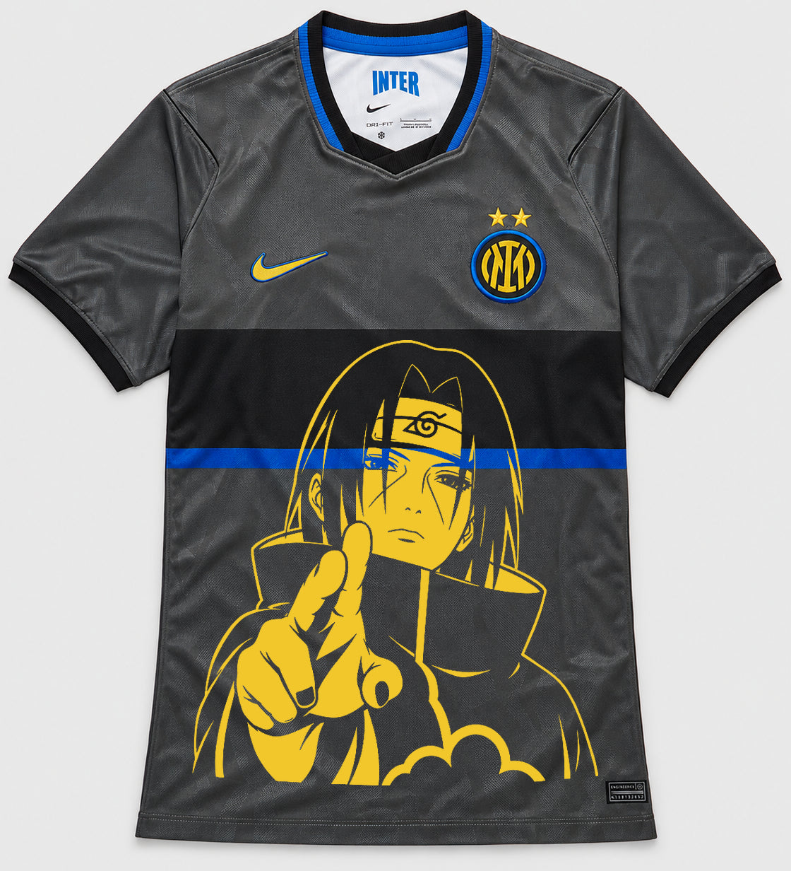 Inter Milan Gray Itachi Silent Promise Jersey — Front