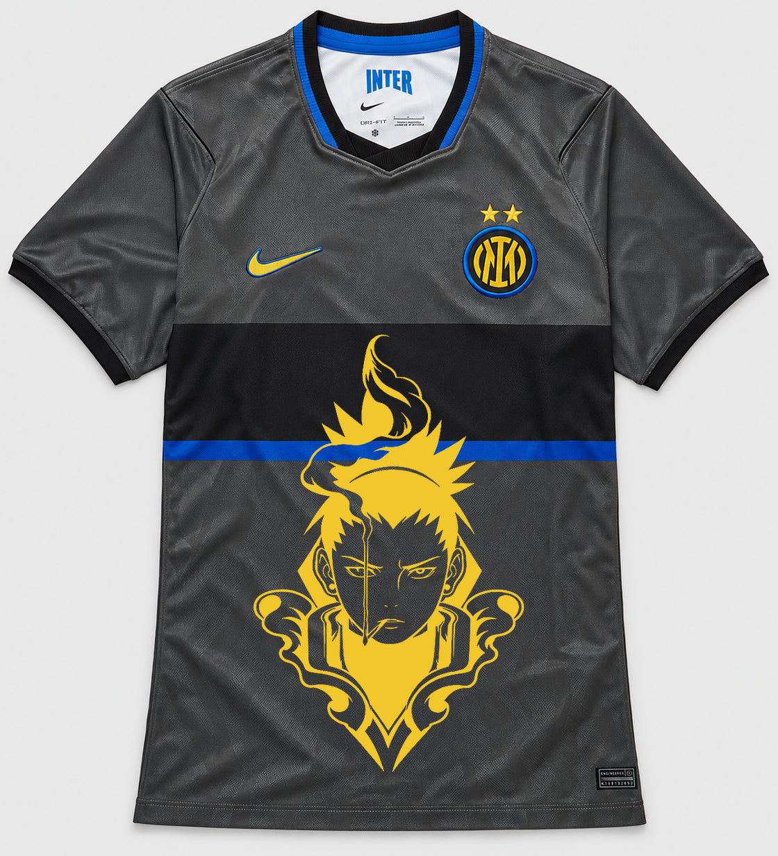 Inter Milan Gray Shikamaru Shadow Mind Jersey — Front