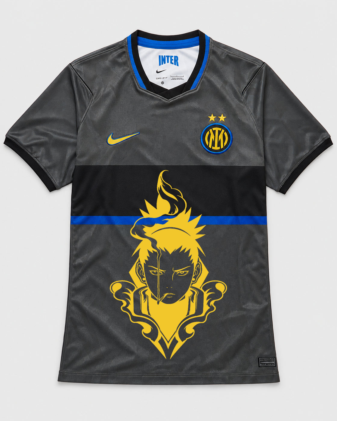 Inter Milan Gray Shikamaru Shadow Mind Jersey — Front