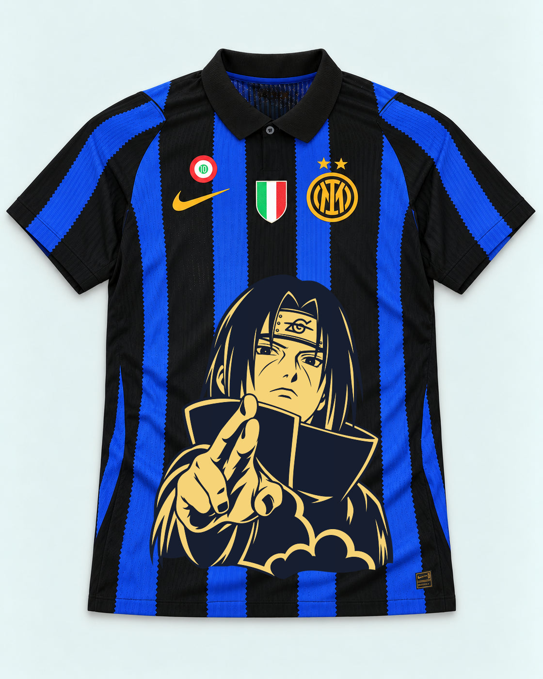 Inter Milan Striped Itachi Silent Promise Jersey — Front