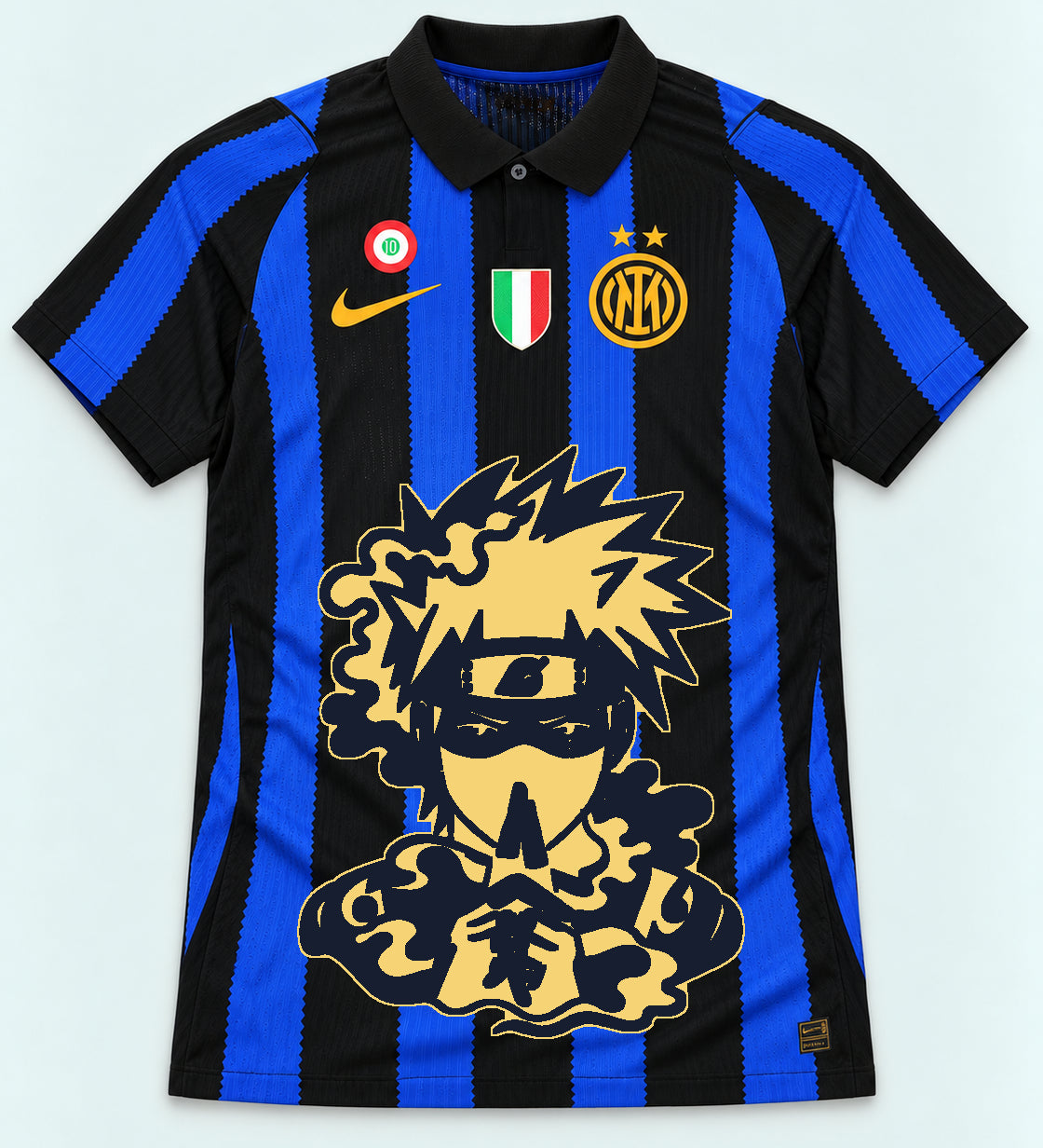Inter Milan Striped Kakashi Silent Jutsu Jersey — Front