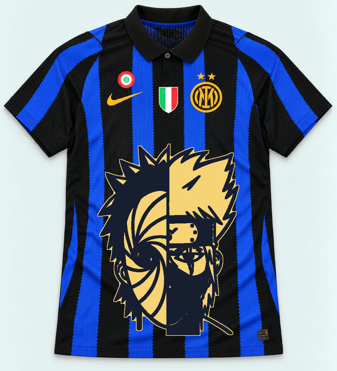 Inter Milan Striped Obito Kakashi Shared Destiny Jersey — Front