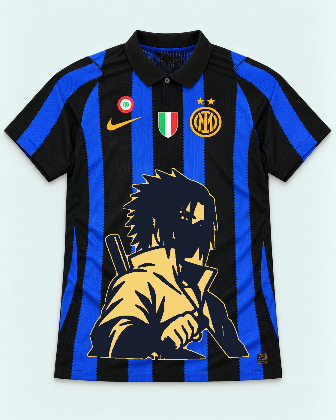 Inter Milan Striped Sasuke Last Uchiha Jersey — Front