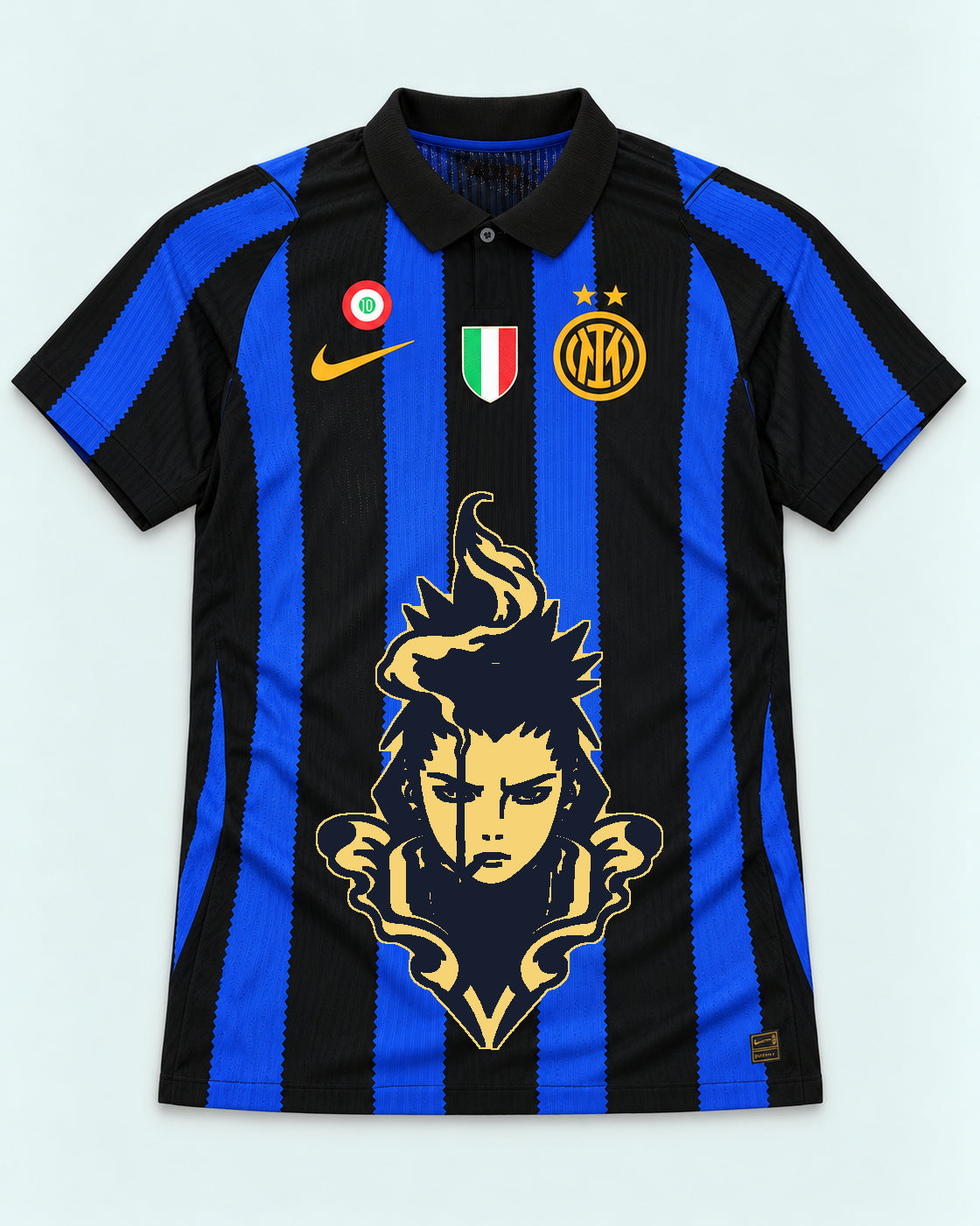 Inter Milan Striped Shikamaru Shadow Mind Jersey — Front