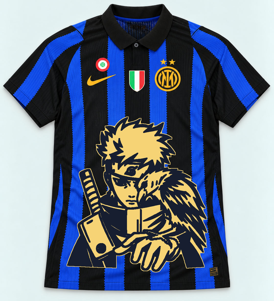Inter Milan Striped Shisui Raven Oath Jersey — Front