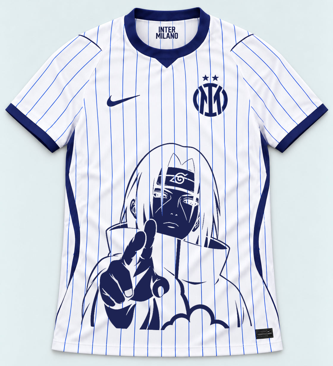 Inter Milan White Itachi Silent Promise Jersey — Front